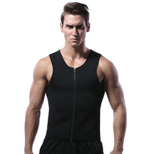 Load image into Gallery viewer, Men's Waist Training Zippered Sauna Vest - Burn Fat & Tone Up Fast!