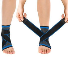 Load image into Gallery viewer, Ankle Brace - Compression Support Sleeve - Adjustable Stabilizer Straps