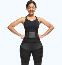 Load image into Gallery viewer, Waist Trainer Belly & Thigh Fat Burning Weight Loss Wrap with Butt Lifter