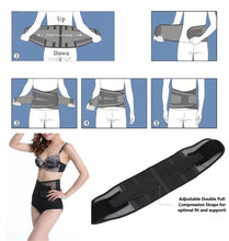 Load image into Gallery viewer, Lumbar Back Brace - w/ Dual Sided Adjustable Compression Straps