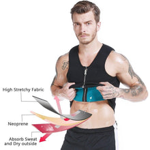 Load image into Gallery viewer, Men's Waist Training Zipper Sauna Vest - Burn Fat and Tone Up Fast!